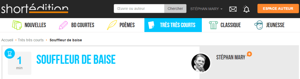 &laquo;&nbsp;Souffleur de baise&nbsp;&raquo;sur ShortEdition