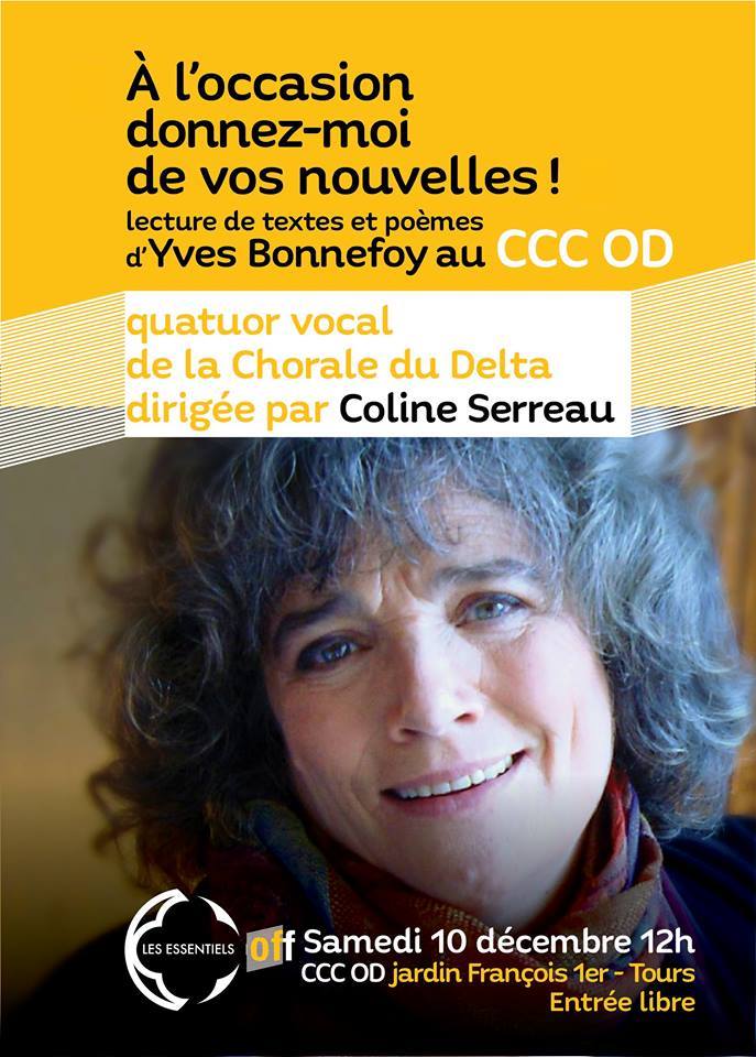 En podcast, « A l’occasion, donnez-moi de vos nouvelles » – Lectures de textes et poèmes d’Yves Bonnefoy. Interview de Stéphan Mary